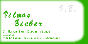 vilmos bieber business card